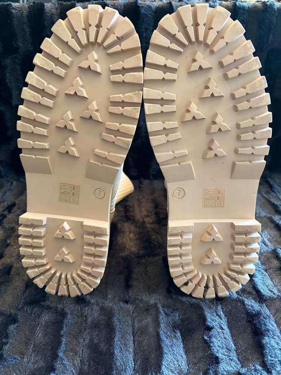 ASOS Public Desire Cream Combat Boots - Picture 12 of 16